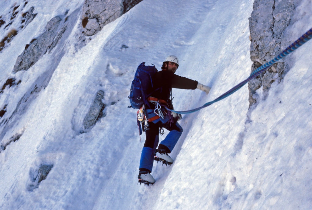 Tiziano sulla Nord del Camicia, foto Franchino Franceschi