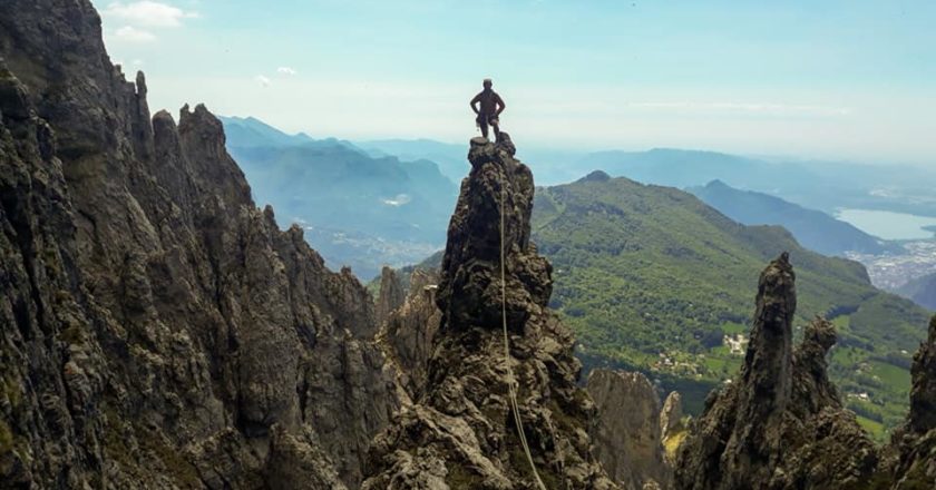 guglia civetta, grignetta, tommaso garota, stefano meles, arrampicata, roccia