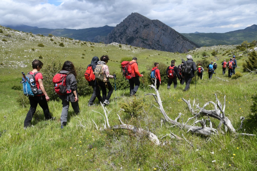 Escursionisti sul Pollino, foto di Stefano Ardito