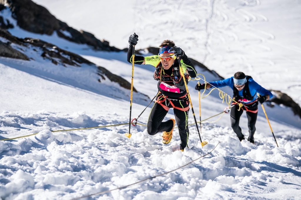 I vincitori della Monte Rosa SkyMarathon Boffelli e Herrmann in salita