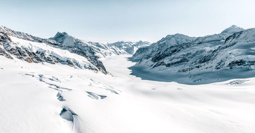 ghiacciaio dell'aletsch, svizzera