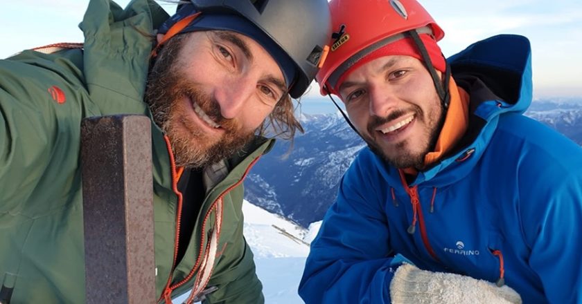 Cala Cimenti e Francesco durante la spedizione al Gasherbrum II del 2018