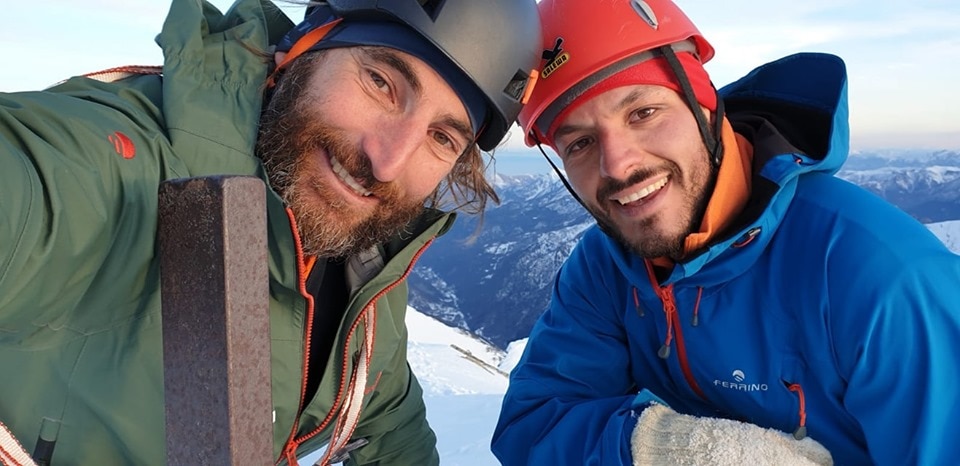 Cala Cimenti e Francesco durante la spedizione al Gasherbrum II del 2018
