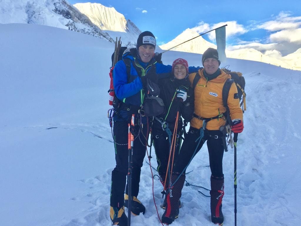 Marco Confortola, Pipi Cardell e Denis Urubko al GII
