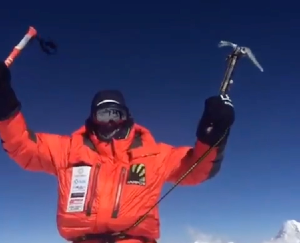 alpinismo, confortola in vetta