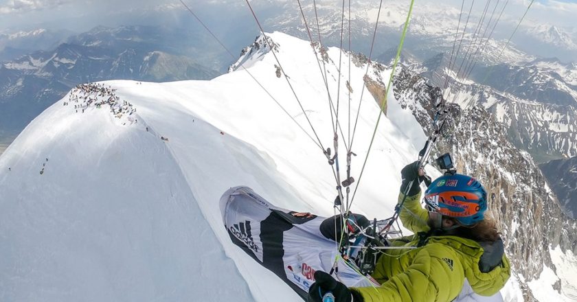 antoine girard, monte bianco, parapendii