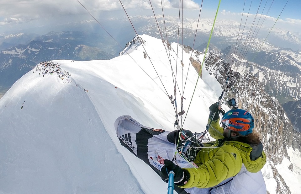 antoine girard, monte bianco, parapendii