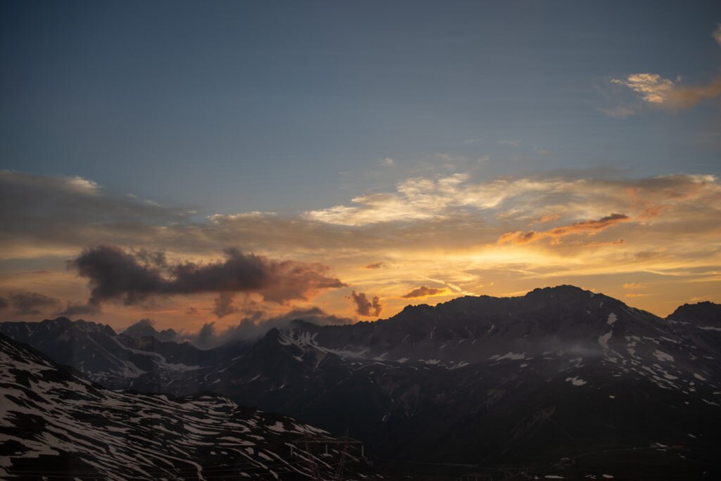 Tramonto al PAsso dello Stelvio. Foto Va