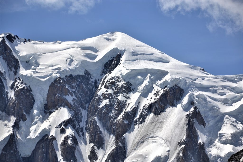 Il Monte Bianco visto dal versante italiano