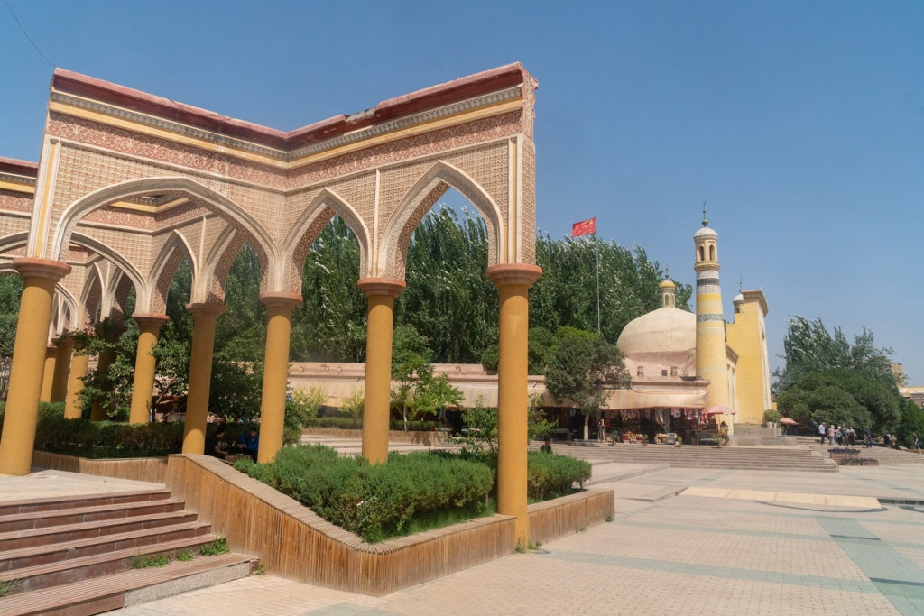 Un particolare architettonico di Kashgar, Cina