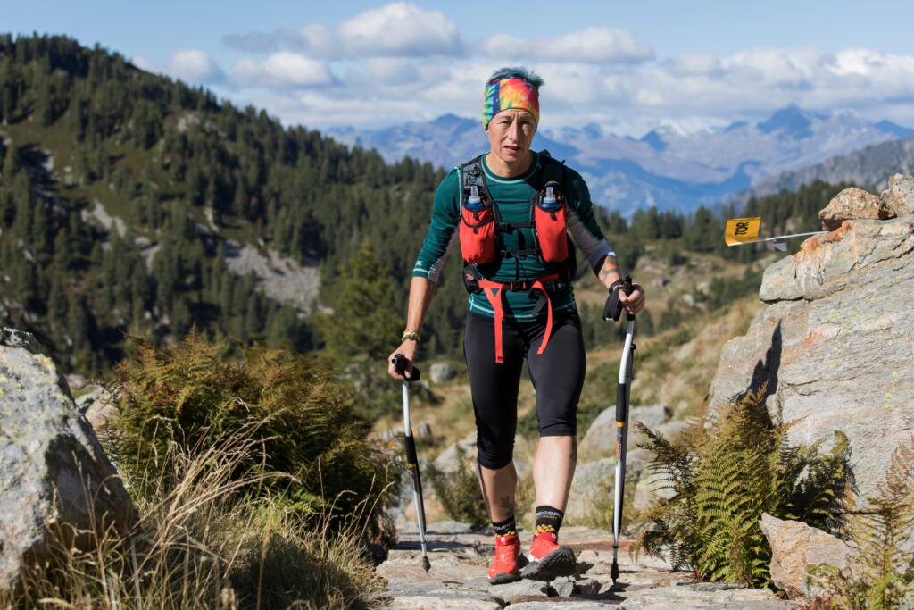 Tor 2017 giorno 3 Scilla Tonetti di passaggio al rifugio della Barma. Foto Pierre Lucianaz