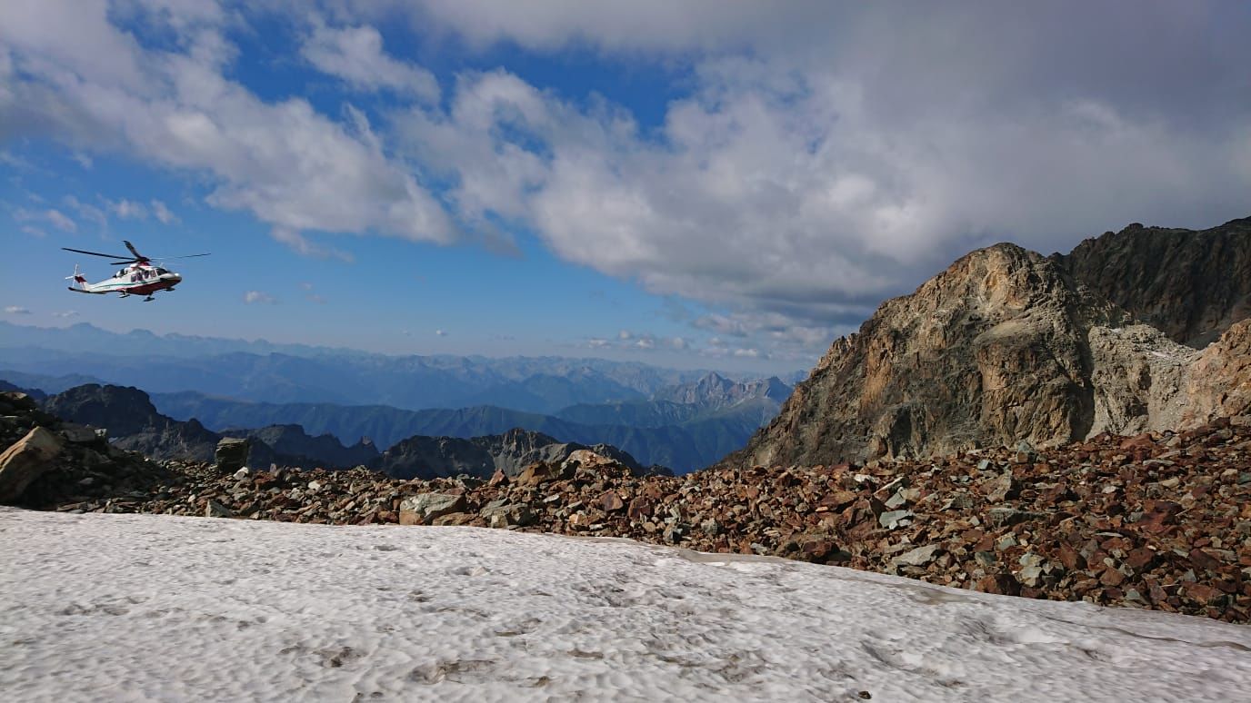 Foto del soccorso sul Monviso