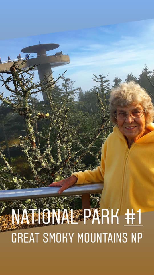 La prima foto del viaggio di nonna Joy, scattata nel Rocky Mountain National Park - Foto FB @Grandma Joy