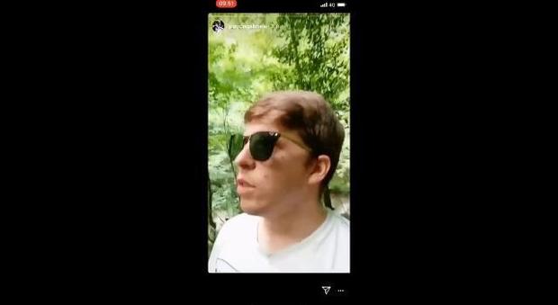 Un fermo immagine dalla stories di Gabriele Puccia.