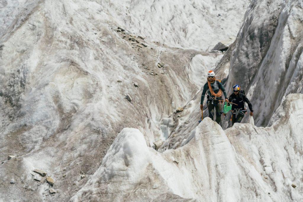 Andrzej Bargiel sull'IceFall all'Everest. Foto @ Andrzej Bargiel