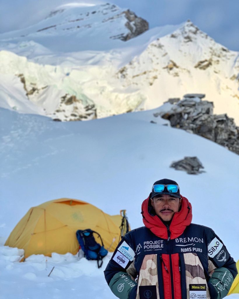 Nirmal Purja a C2 del Cho Oyu. Foto @ Nirmal Purja