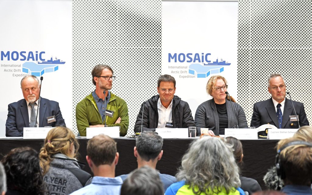 Conferenza stampa di presentazione della spedizione Mosaic a Tromso - Foto ANSA