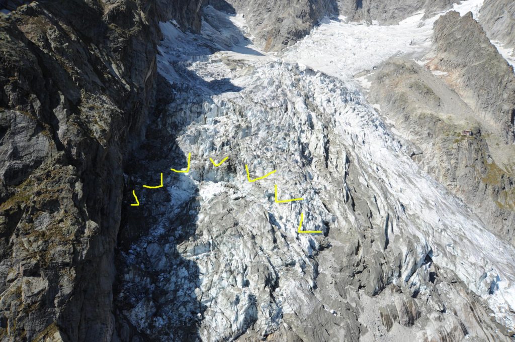 Clima: rischio crollo ghiacciaio su Monte Bianco