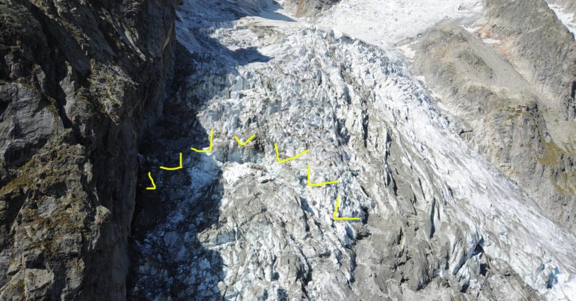 Clima: rischio crollo ghiacciaio su Monte Bianco