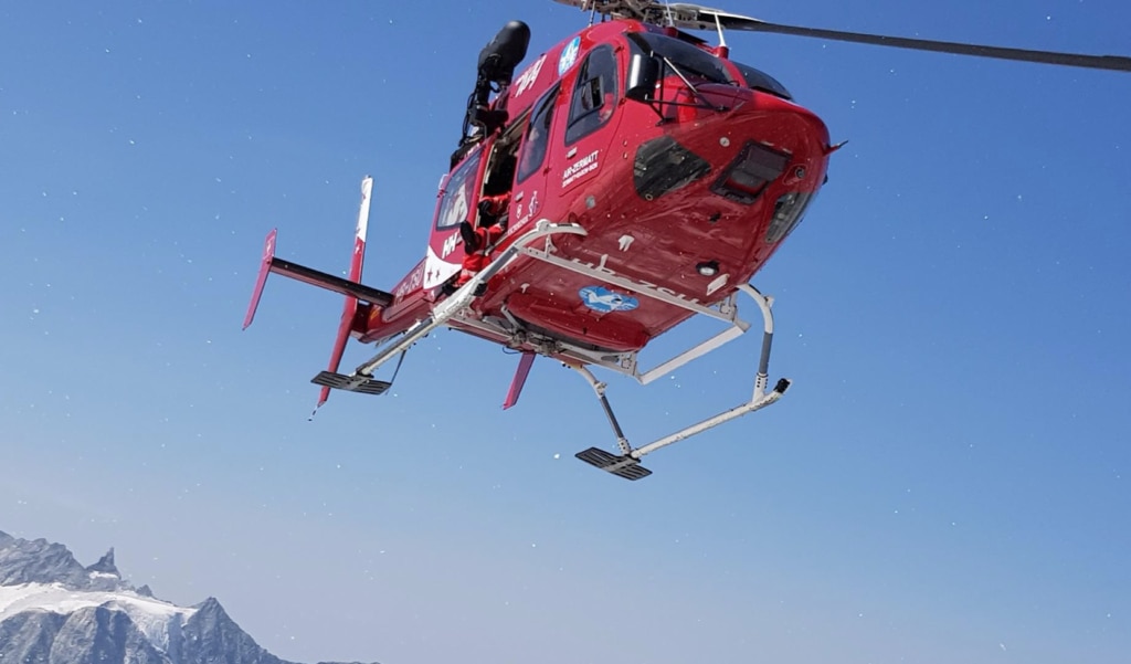 incidente sul polluce, l'elicottero di air zermatt