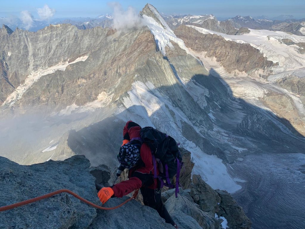 Lavori di messa in sicurezza della via. Foto Flavio Bich