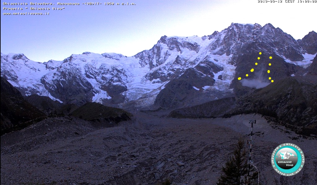 monte rosa, frana