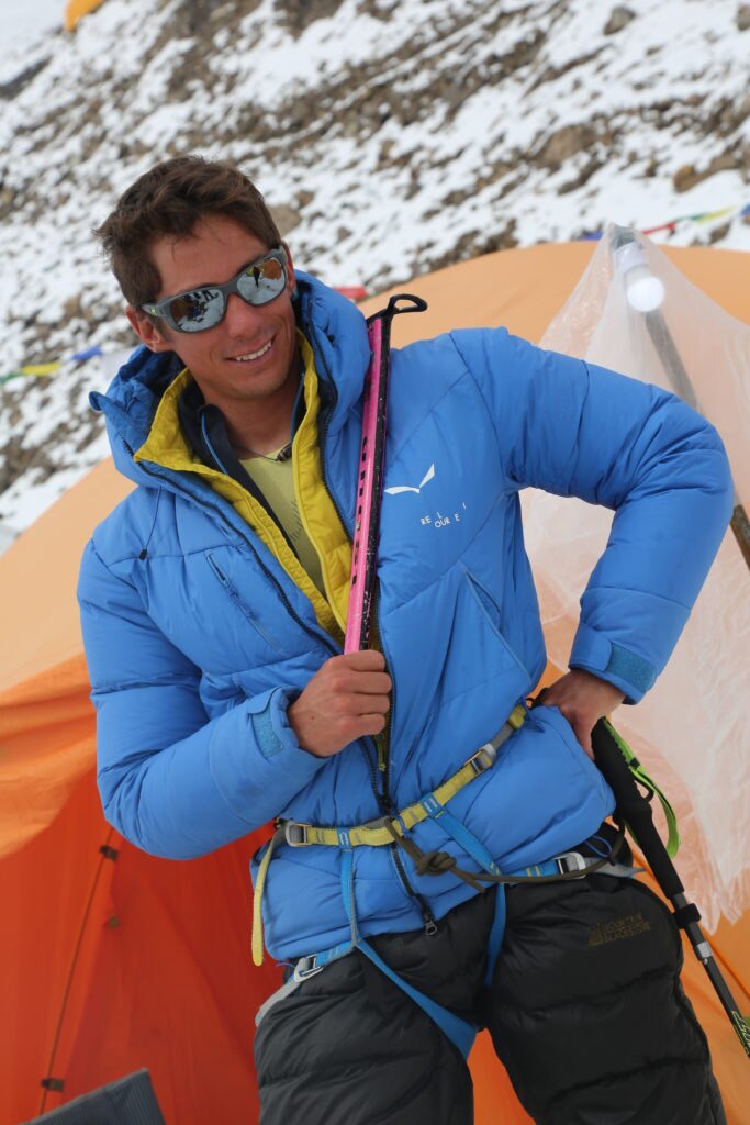 François a campo base. Foto archivio François Cazzanelli