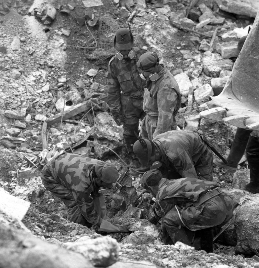Vajont dam disaster aftermath in Longarone, Italy, 24 October 1963. ANSA/OLDPIX