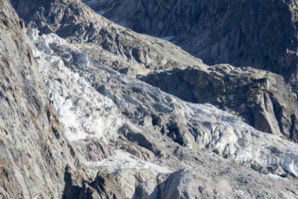 Il ghiacciaio del Planpinceux. Foto @ ANSA/Riccardo Dalle Luche