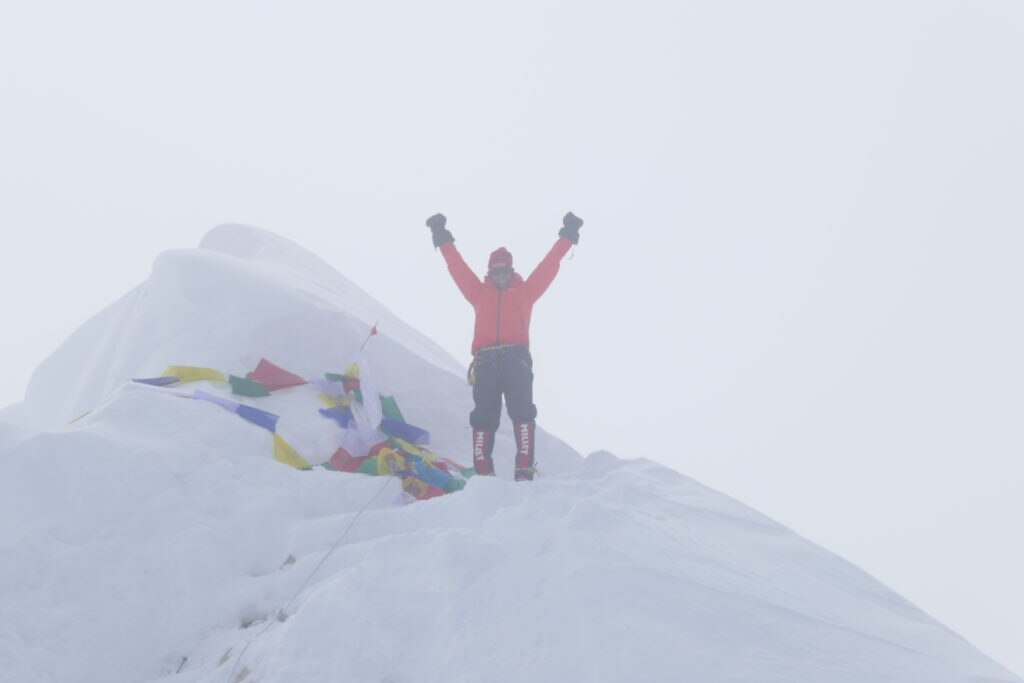 In vetta al Manaslu. Foto archivio François Cazzanelli