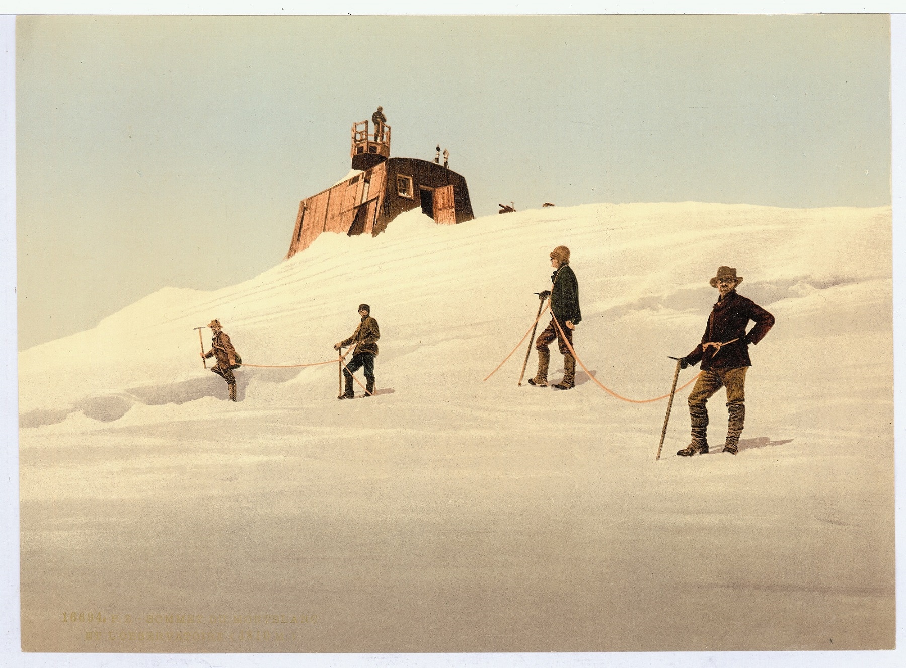 La cima del Monte Bianco e l'Osservatorio 1899