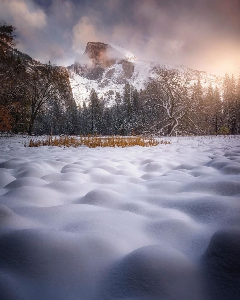 Il soffice candore della neve a Yosemite - Foto Instagram @Nickyf24