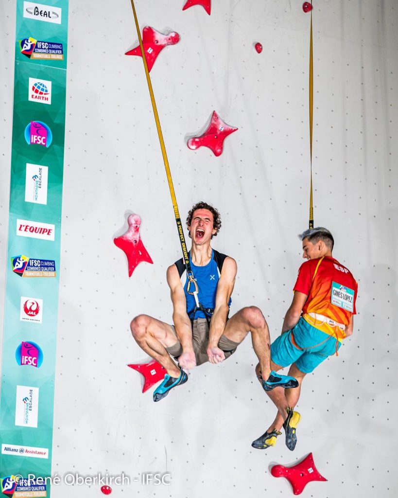 Adam Ondra, sfida Speed - Foto Instagram IFSC