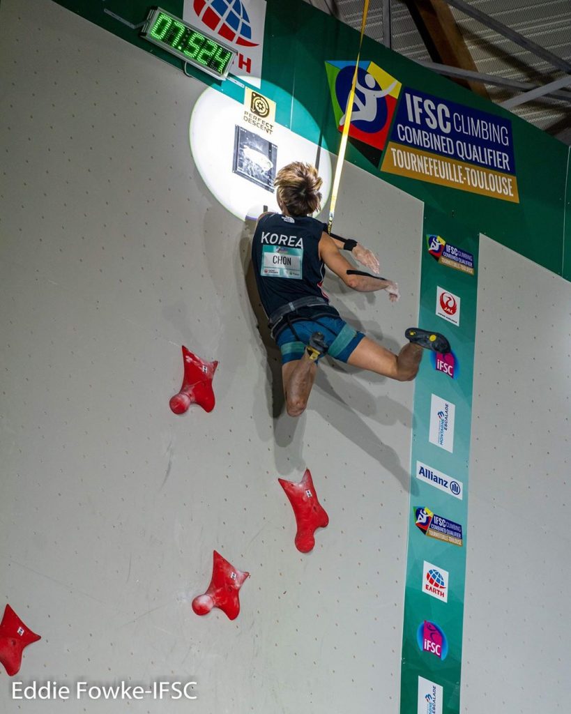 La giornata è iniziata con la sfida Speed - Foto Instagram IFSC