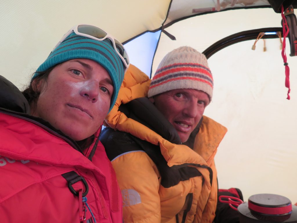 Tamara Lunger e Simone Moro al Nanga Parbat nel 2016