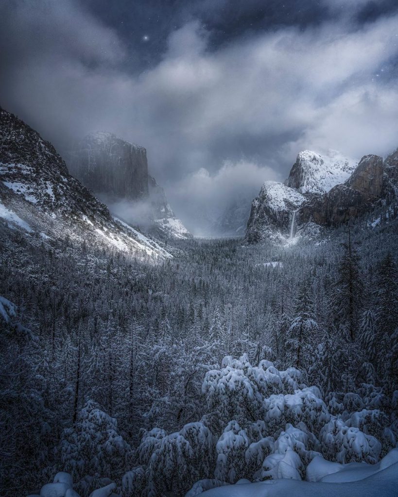 La tempesta su Yosemite - Foto Instagram @Nickyf24