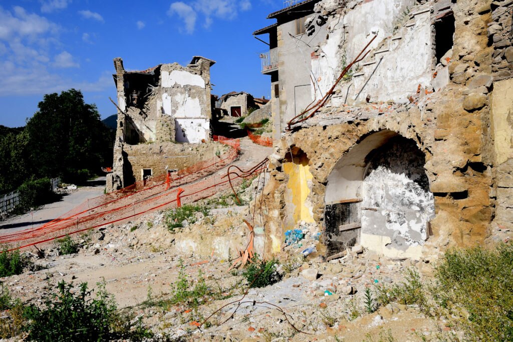Accumoli, il centro storico oggi. Foto @ Stefano Ardito