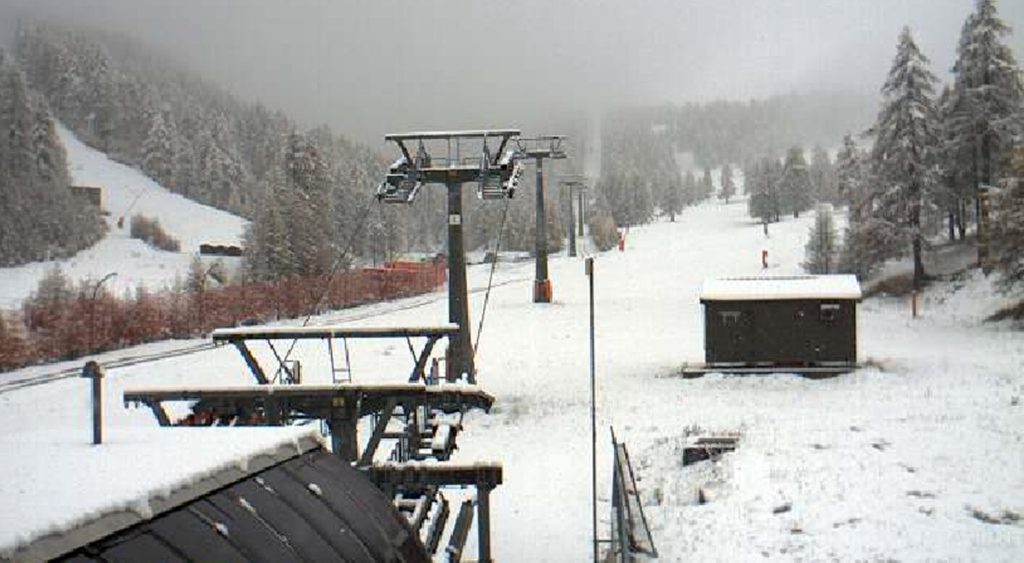 Sestriere (TO) innevata - ANSA/WEBCAM