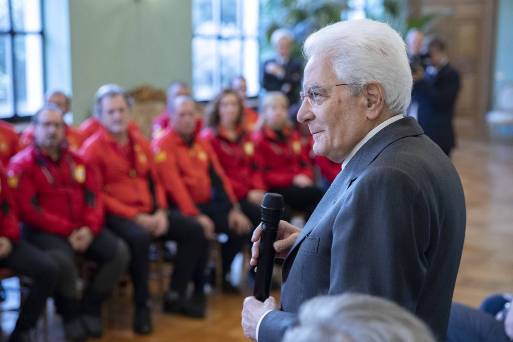 Il Presidente Mattarella incontra i tecnici CNSAS al Quirinale - Foto CNSAS