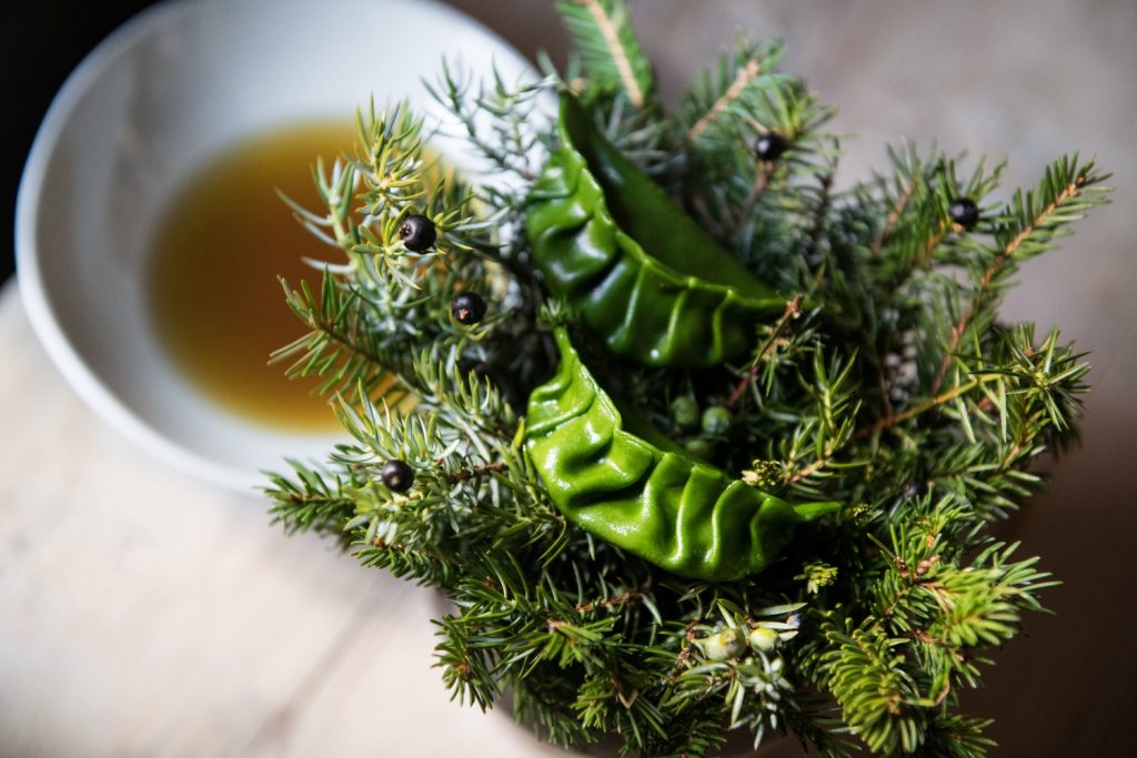 Ravioli di Piccione. Ristorante Hotel Rosaalpina. Foto @ Alex Moling