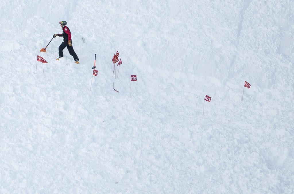 Valanga sulle piste di Andermatt. Foto @ ANSA