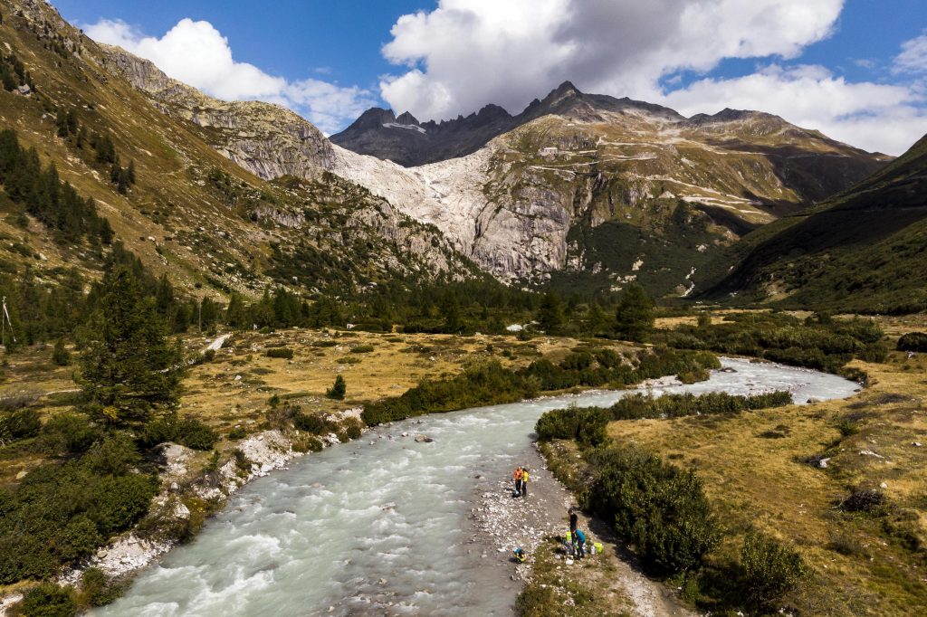 Rhone Glacier . Foto ANSA/EPA/VALENTIN FLAURAUD
