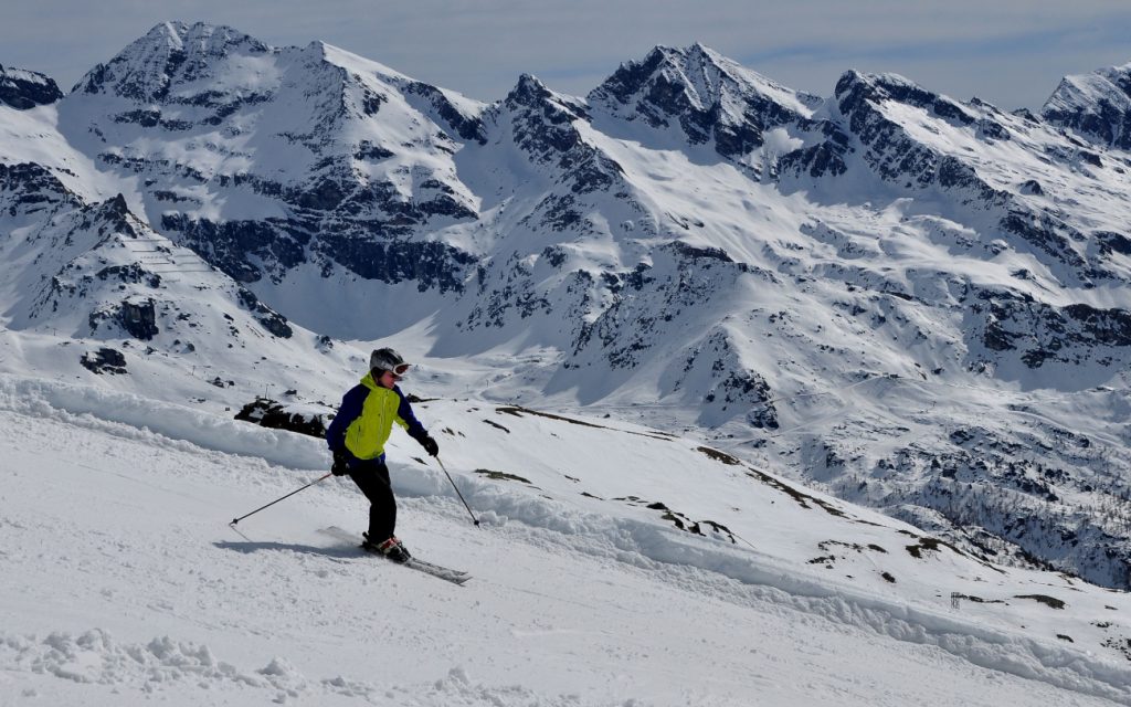 Sciatore in Valle di Gressoney