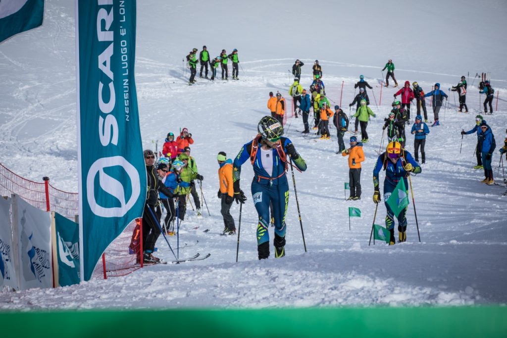 Antonioli verso il traguardo della vertical - Foto Adamello Ski team