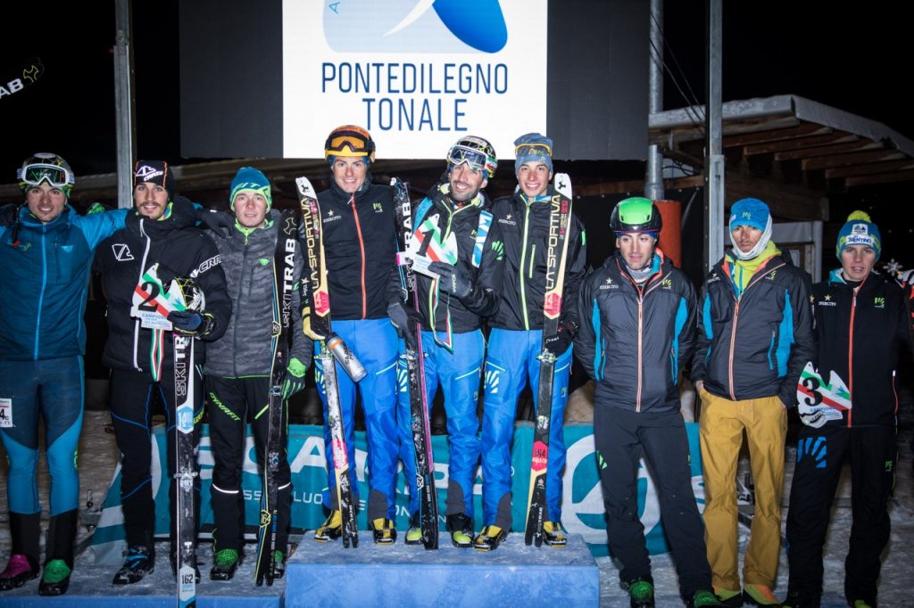 Podio staffetta maschile senior- Foto Adamello Ski team
