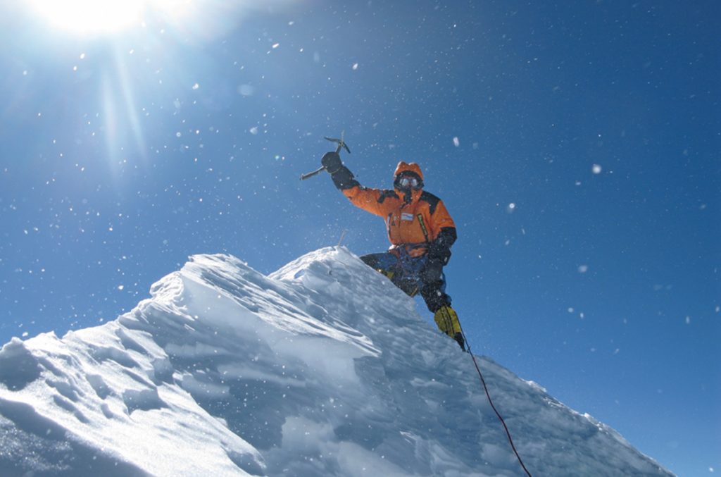 Denis Urubko in vetta al Makalu in inverno