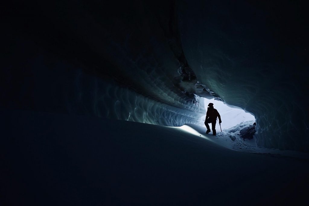 Sul ghiacciaio del Gasherbrum. Foto @ Simone Moro - Tamara Lunger - Matteo Pavana 