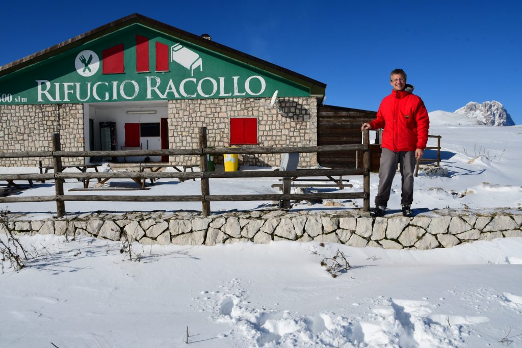 Dino Montefusco al rifugio Lago Racollo