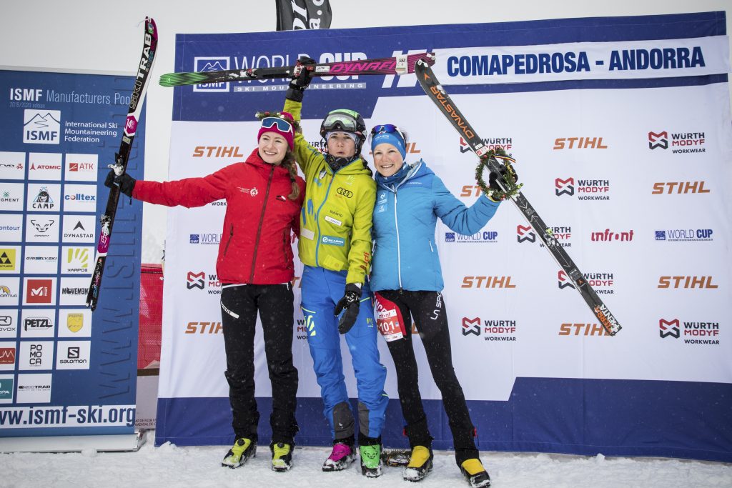 Podio femminile Senior Individual Race  - Foto Maurizio Torri/ISMF