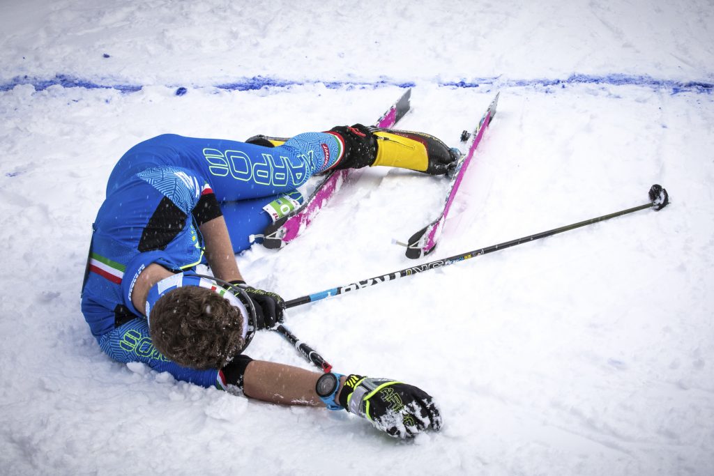 La stanchezza al termine della Vertical Race - Foto Maurizio Torri/ISMF